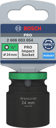 مفتاح ربط Bosch برو إمباكت مقاس 1/2 بوصة 24 مم للتثبيت القوي.